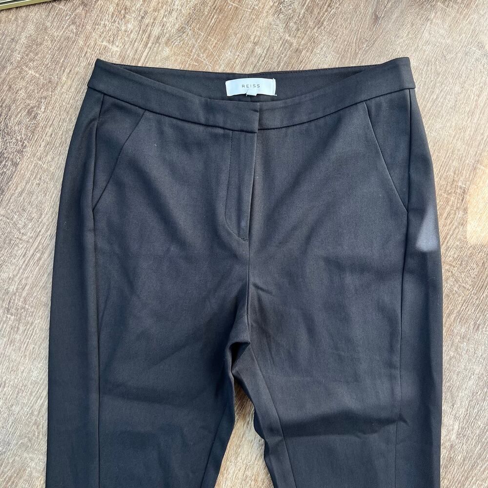 Reiss Darlas Trouser Pants Black Ankle Zipper Business - Picture 3 of 7